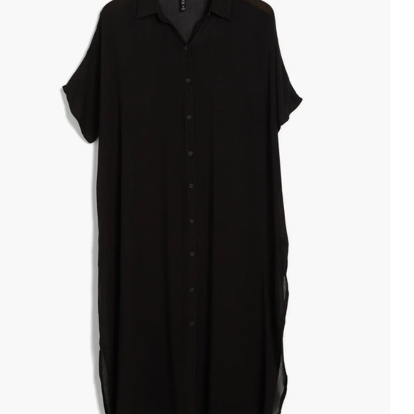 Boho Me Women’s Size S Short Sleeve Button Front Gauze Shirtdress - Picture 7 of 11